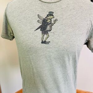 Olive Graphic T-Shirt with Insect Design